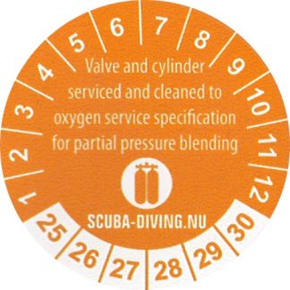Zuurstof schoon - Oxygen Clean sticker (per 10)
